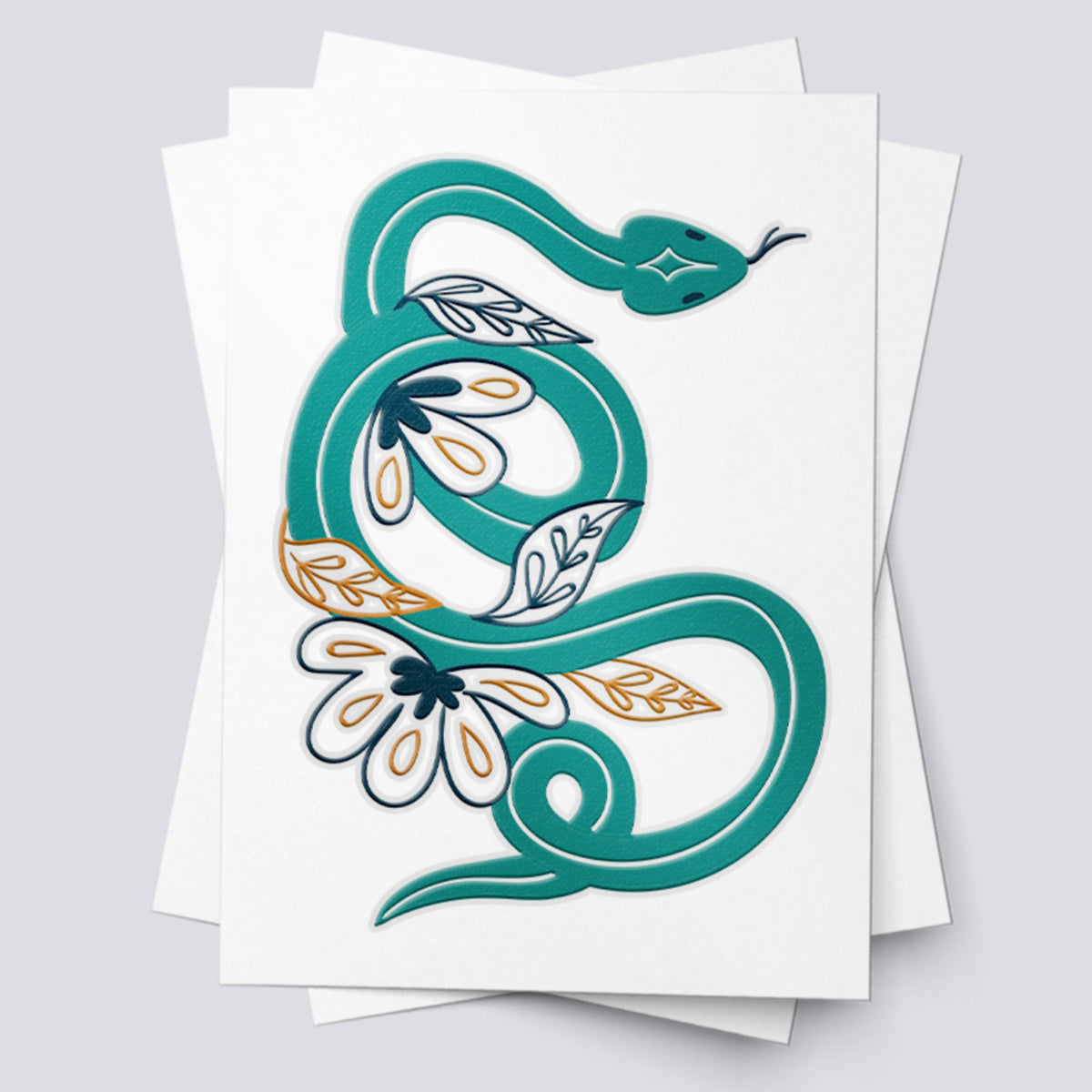 Boho Snake Temporary Tattoo - Stylish & Safe Fun for Kids