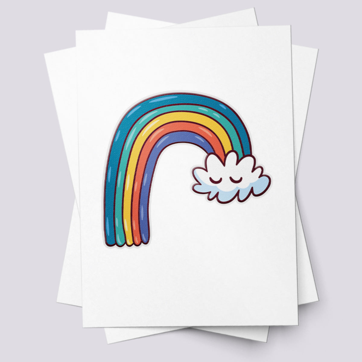 Rainbow and Cloud Temporary Tattoo for Parties