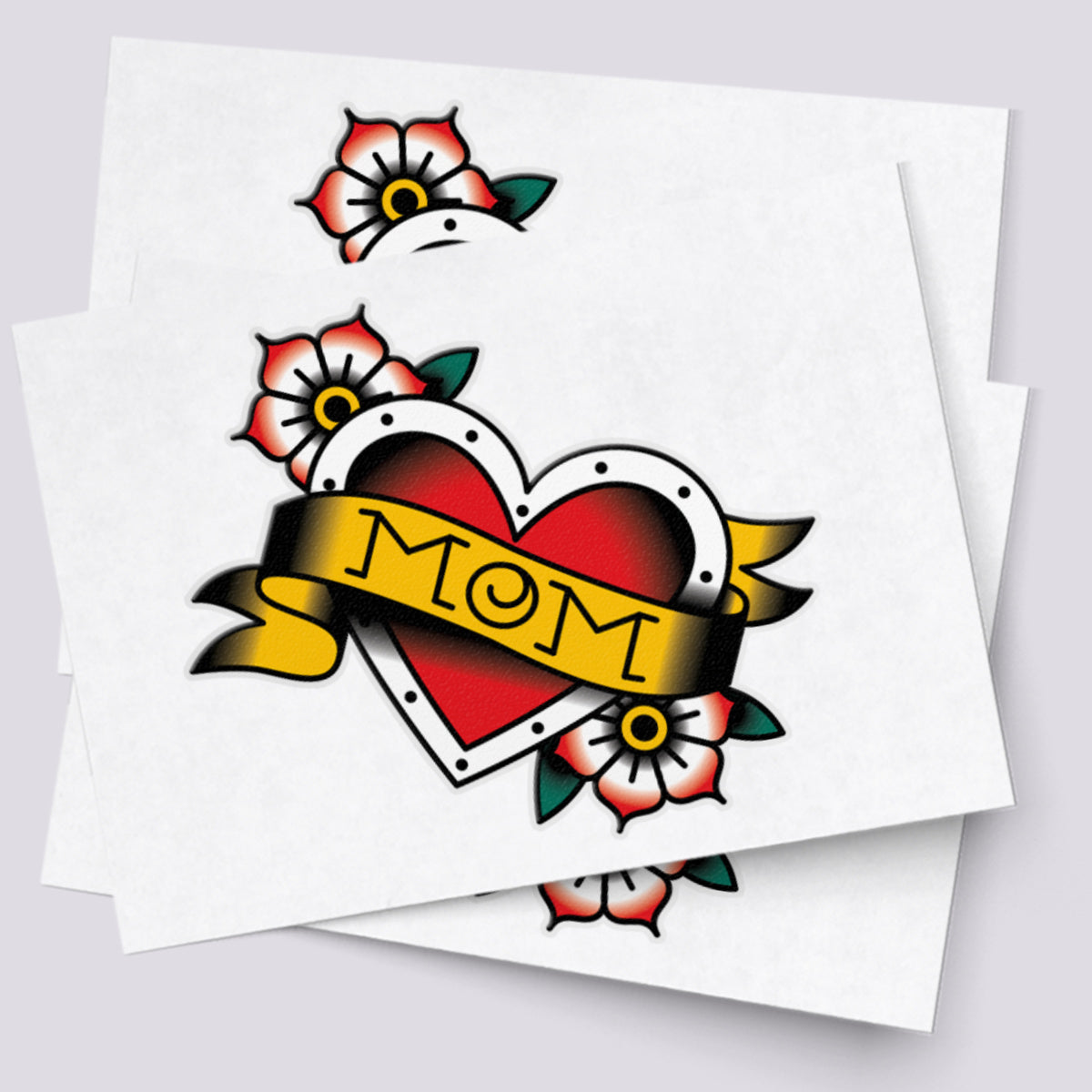 Mom Heart Temporary Tattoo - Love in Every Design