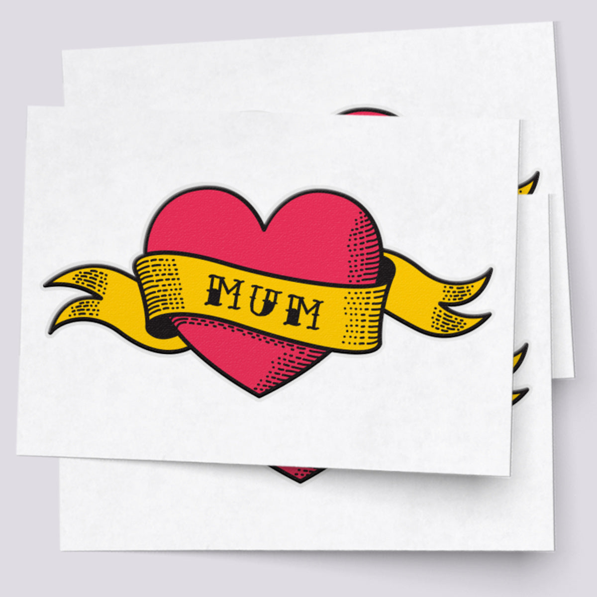 Love Mum Heart Temporary Tattoos - Celebrate Mum Every Day!