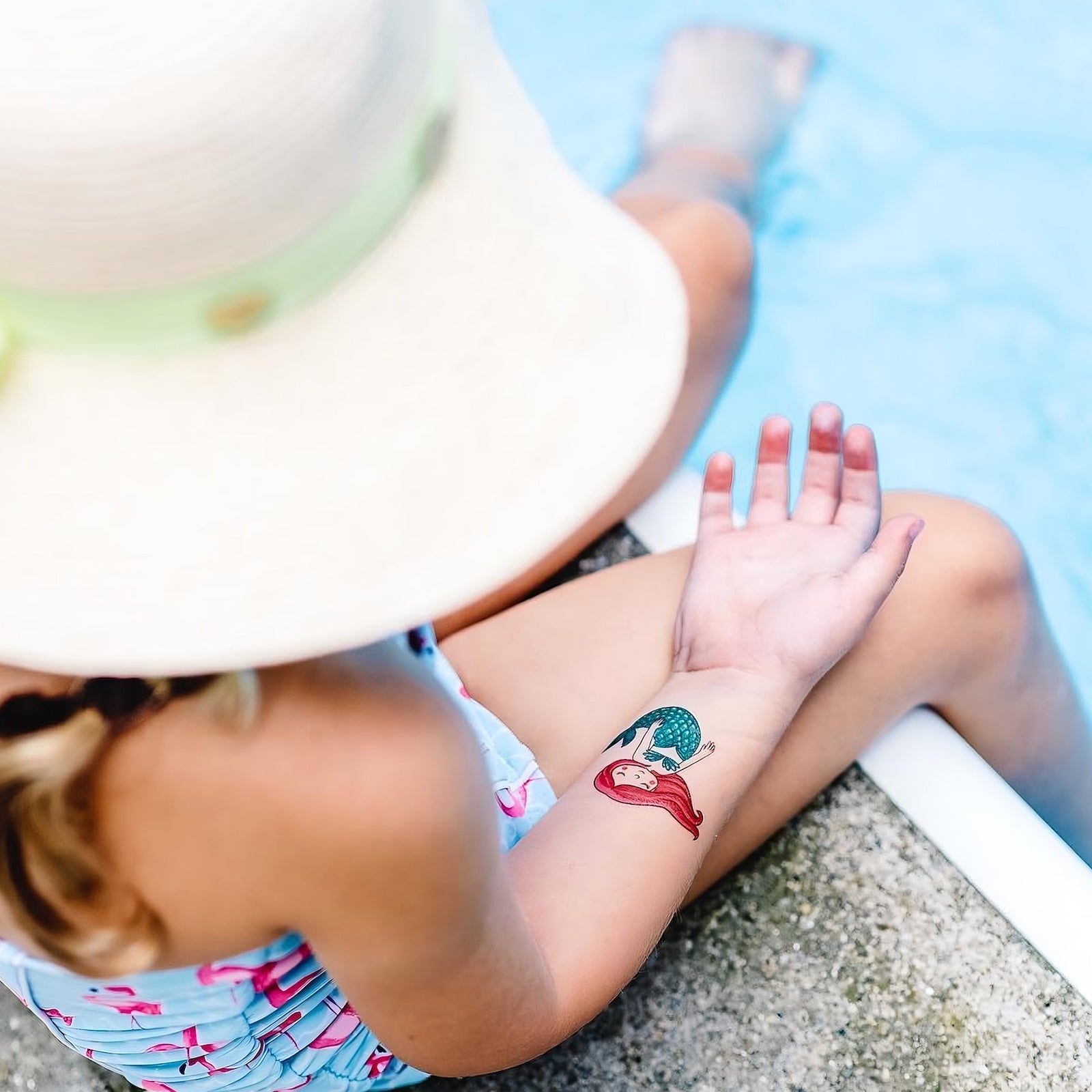 Little mermaids temporary tattoo set