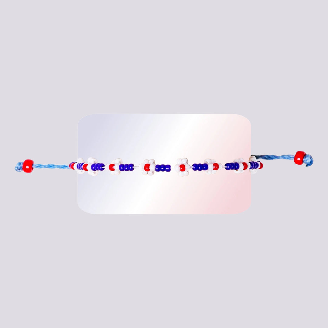 DAISY RED, WHITE AND BLUE