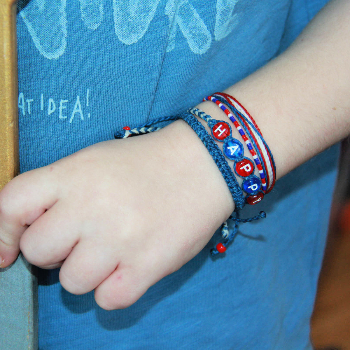 Blue and white friendship bracelets store