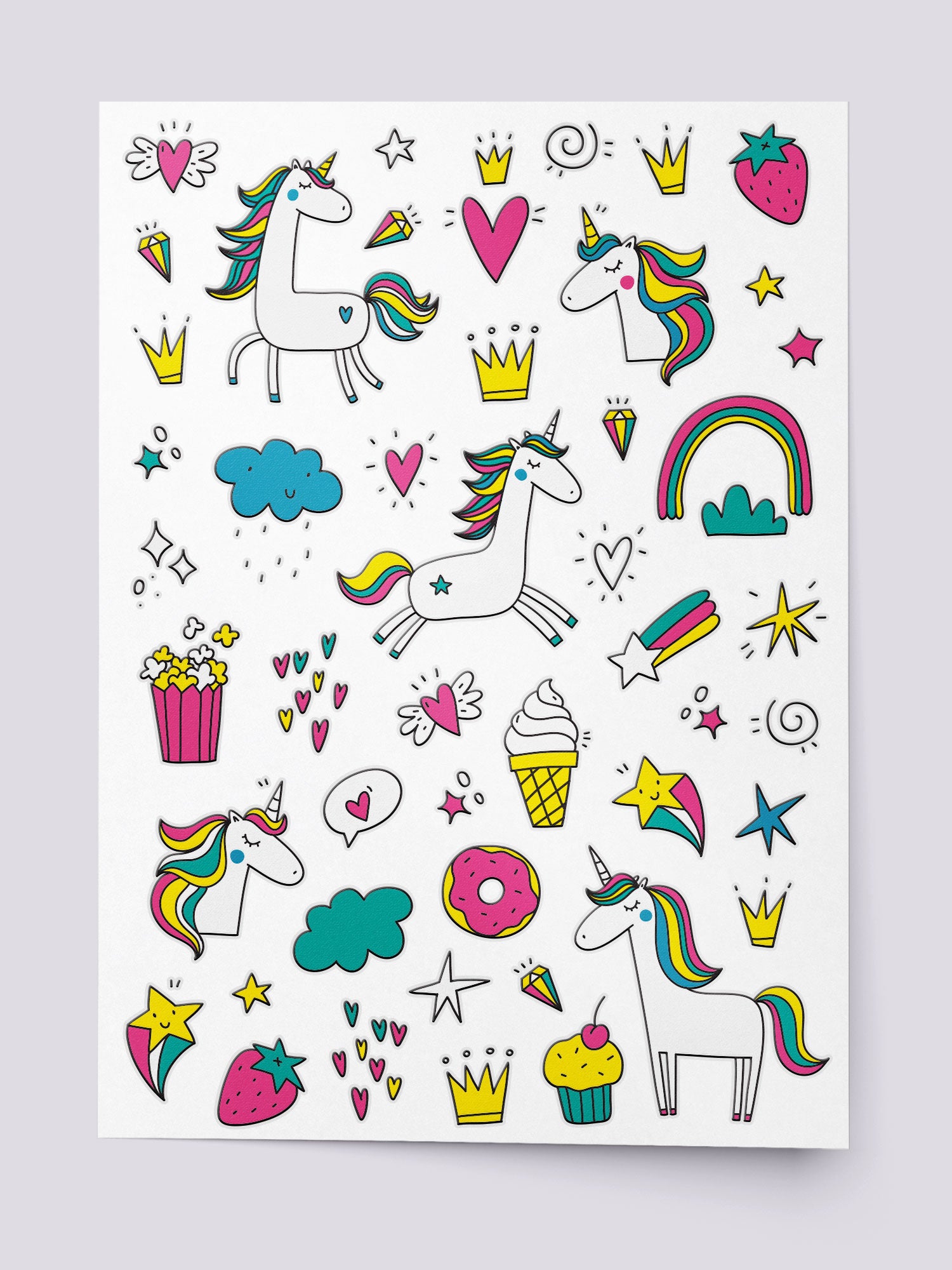 Unicorn - Kids' Sticker Set - TownStix