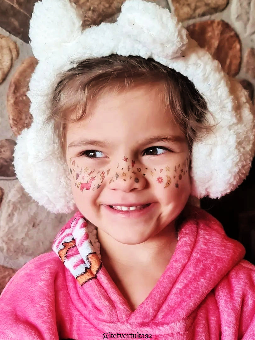 Unicorn freckles temporary tattoos