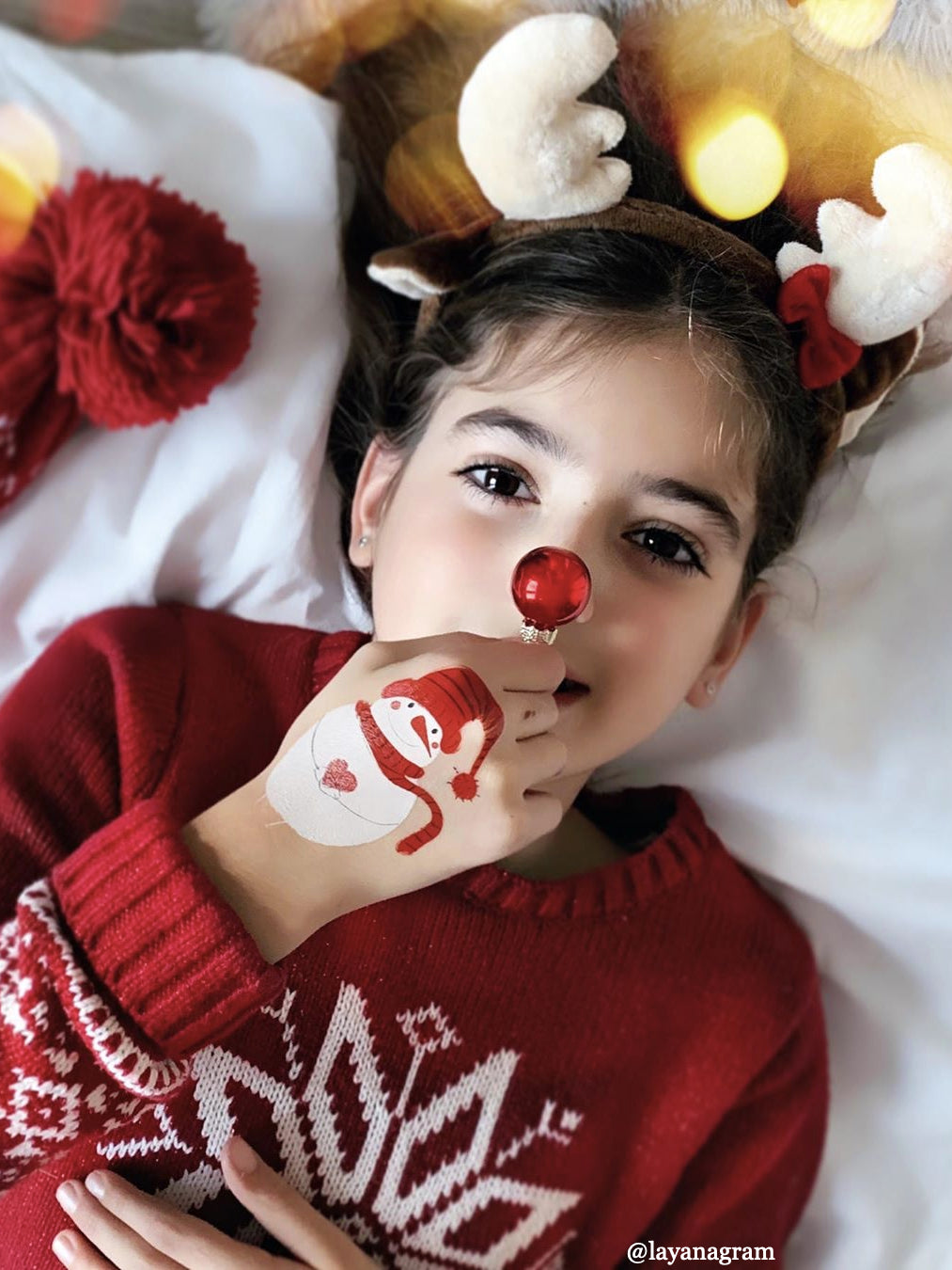 Snowman Temporary Tattoo - Celebrate Winter with Festive Fun