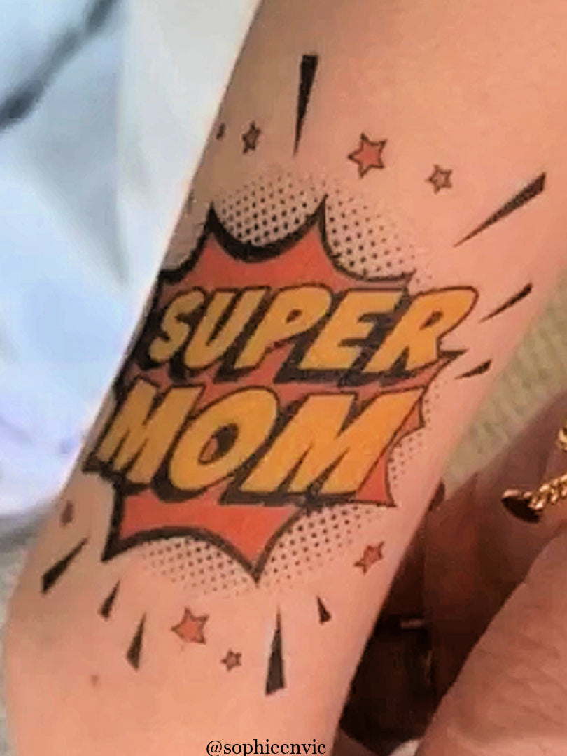 Buy Mother Fake Tattoo Wolves Mom Tattoo Mom Temporary Tattoo Mom With Moon  Sticker Minimalist Tattoo Design Sleeping Baby Tattoo Online in India - Etsy