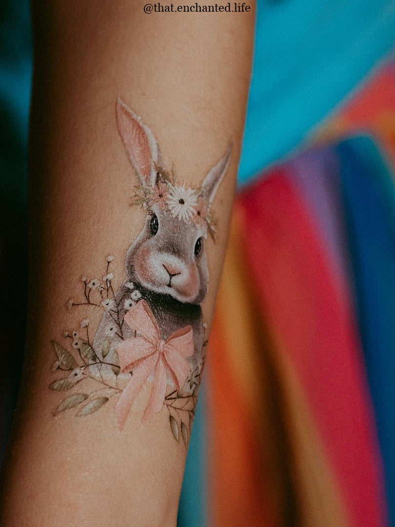 Standing Rabbit Tattoo Cute Rabbit Tattoo