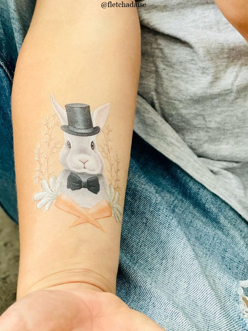 Bunny Rabbit Temporary Tattoo - Etsy