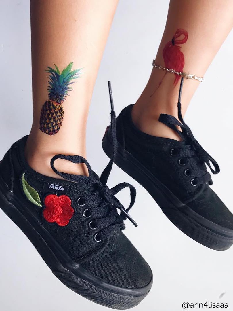 Tropical pineapple black vans sale