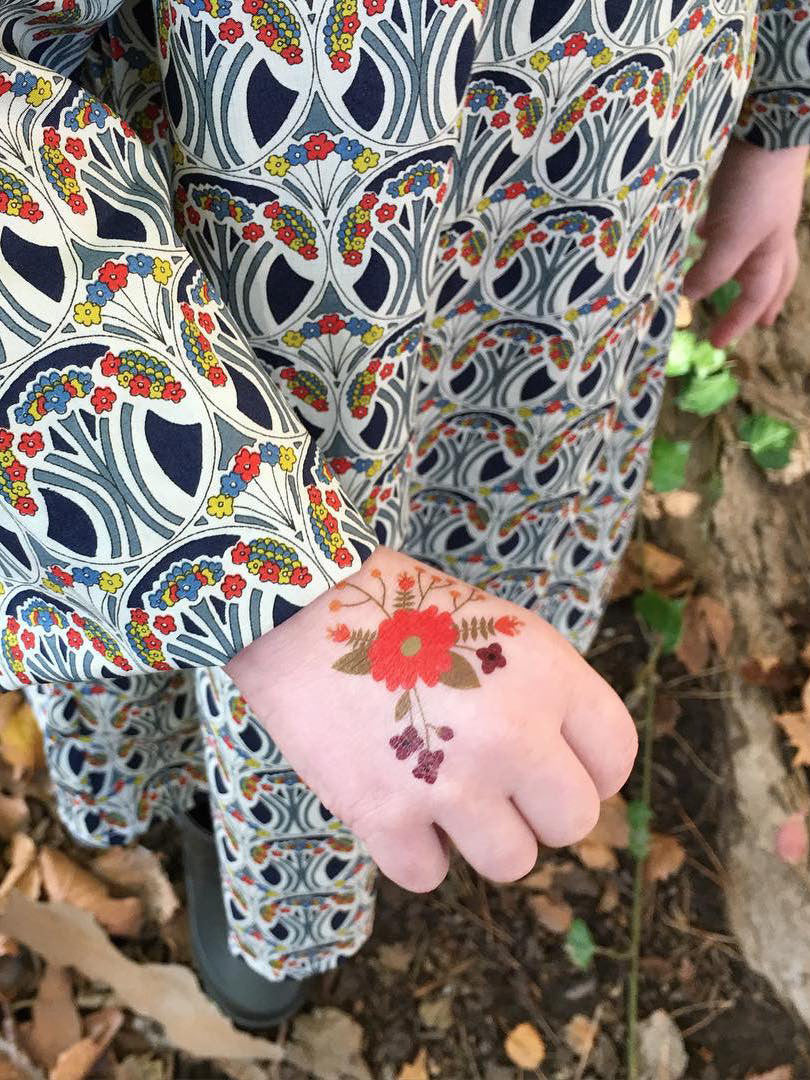 Beautiful high quality flower temporary tattoo from big tattoo stickers set "Flowers" by Ducky street.