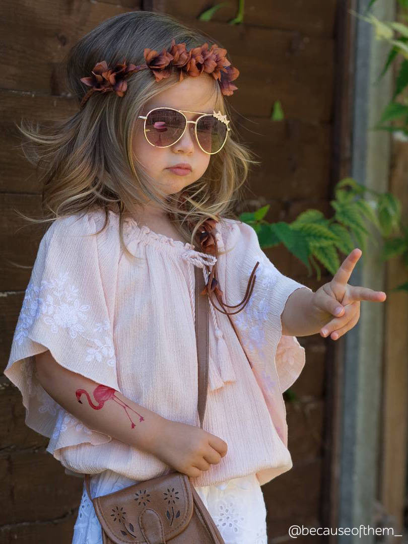 DUCKY STREET kids temporary Tattoo Flamingo designed by incomible - 5
