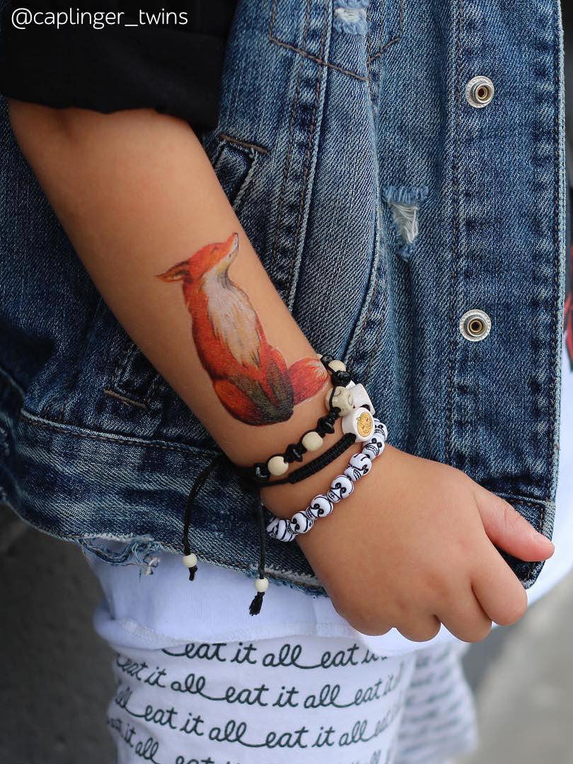 DUCKY STREET kids temporary Tattoo Fox designed by Swiejko - 7