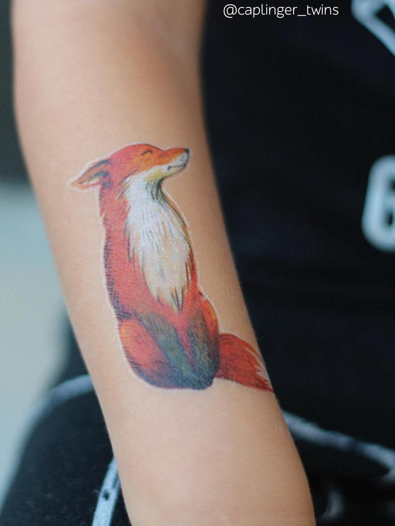 DUCKY STREET kids temporary Tattoo Fox designed by Swiejko - 3