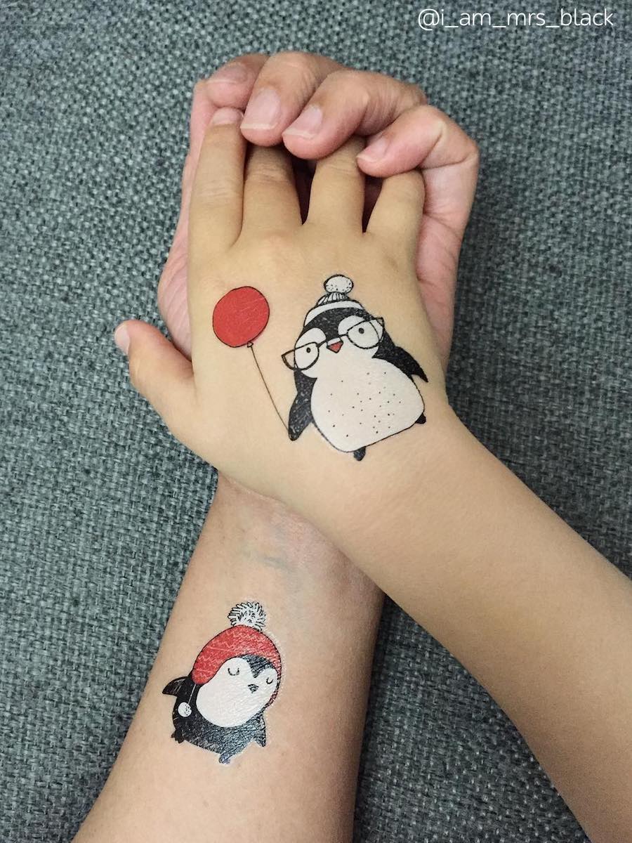 penguin tattoos for couples