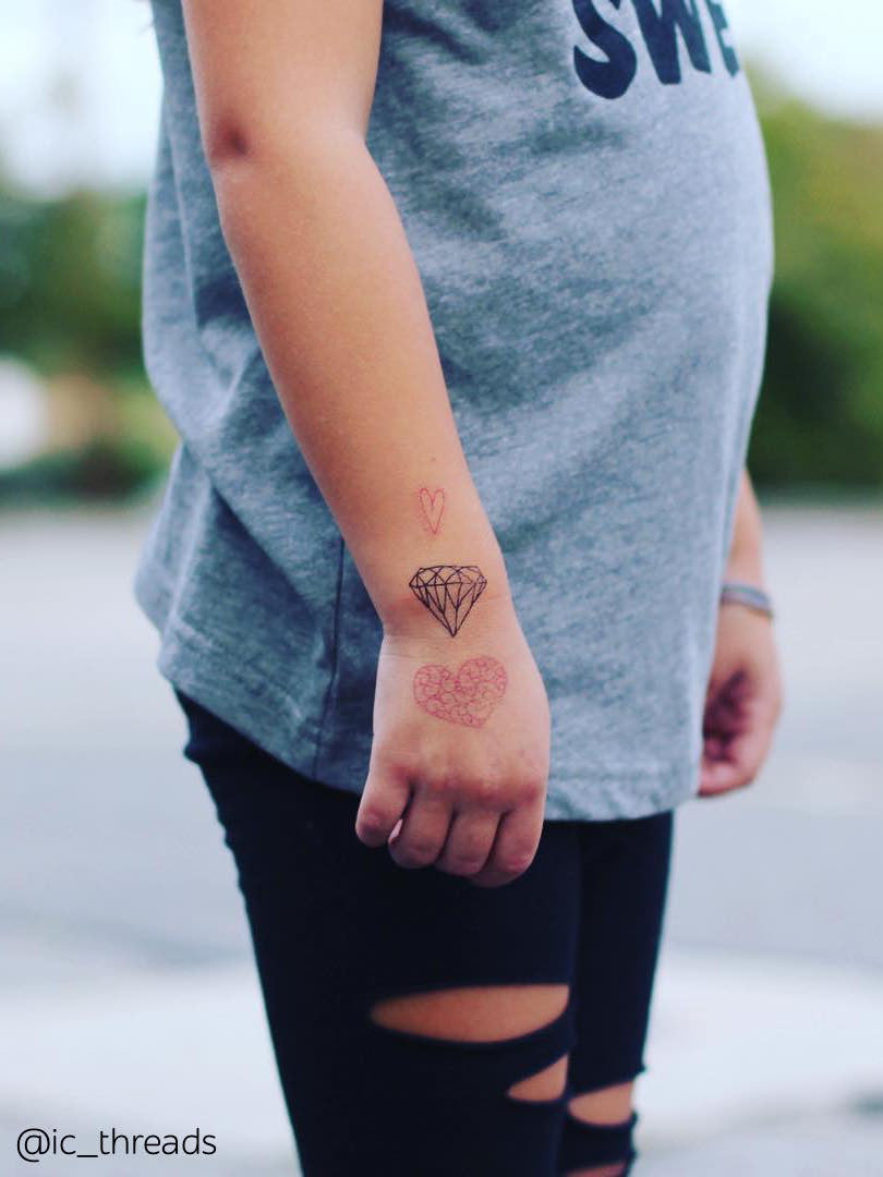 Diamond Wrist Tattoo - Tattoos Designs