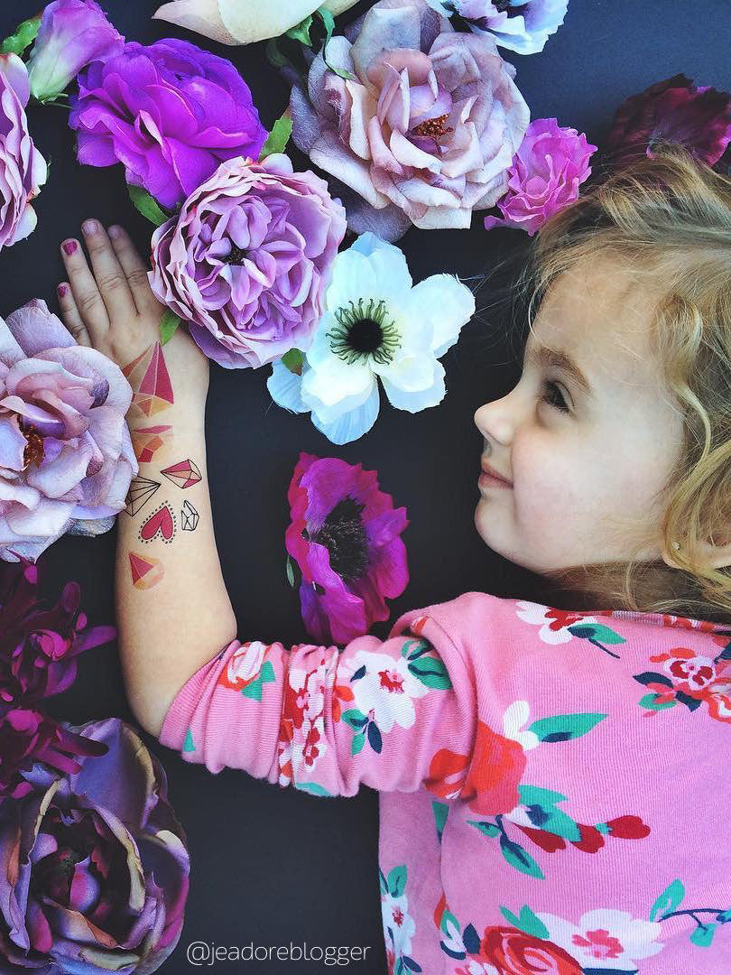 DUCKY STREET kids temporary Tattoo sheet Diamonds designed by Amy Ellks - 3