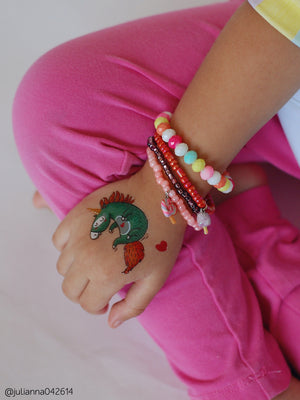 Lovely unicorn temporary tattoo for the best ever girls unicorns birthday party!