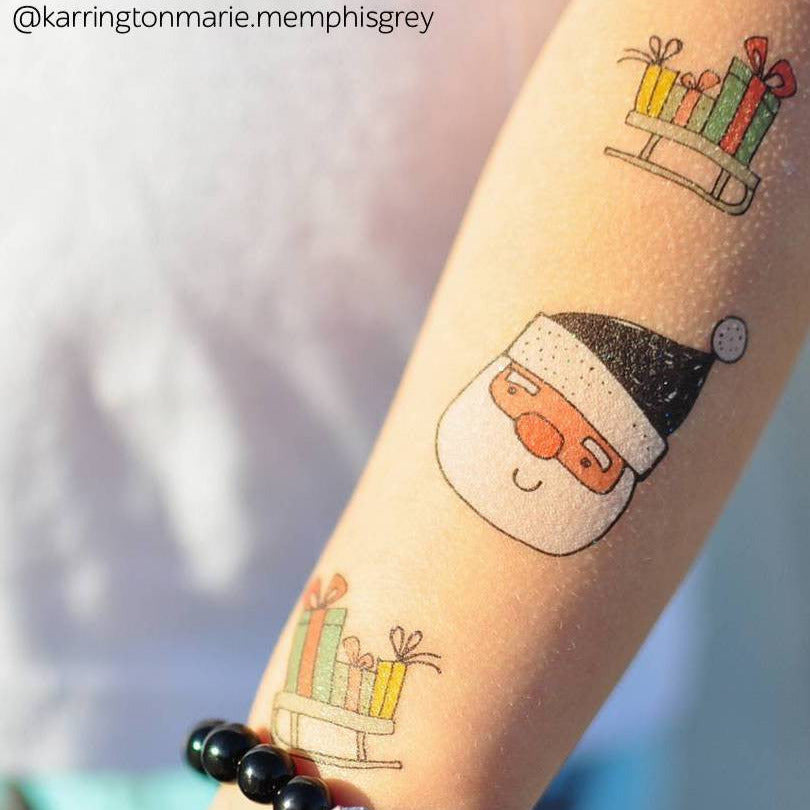 DUCKY STREET kids temporary Tattoo sheet Festive doodles designed by Marina Zlochin - 9