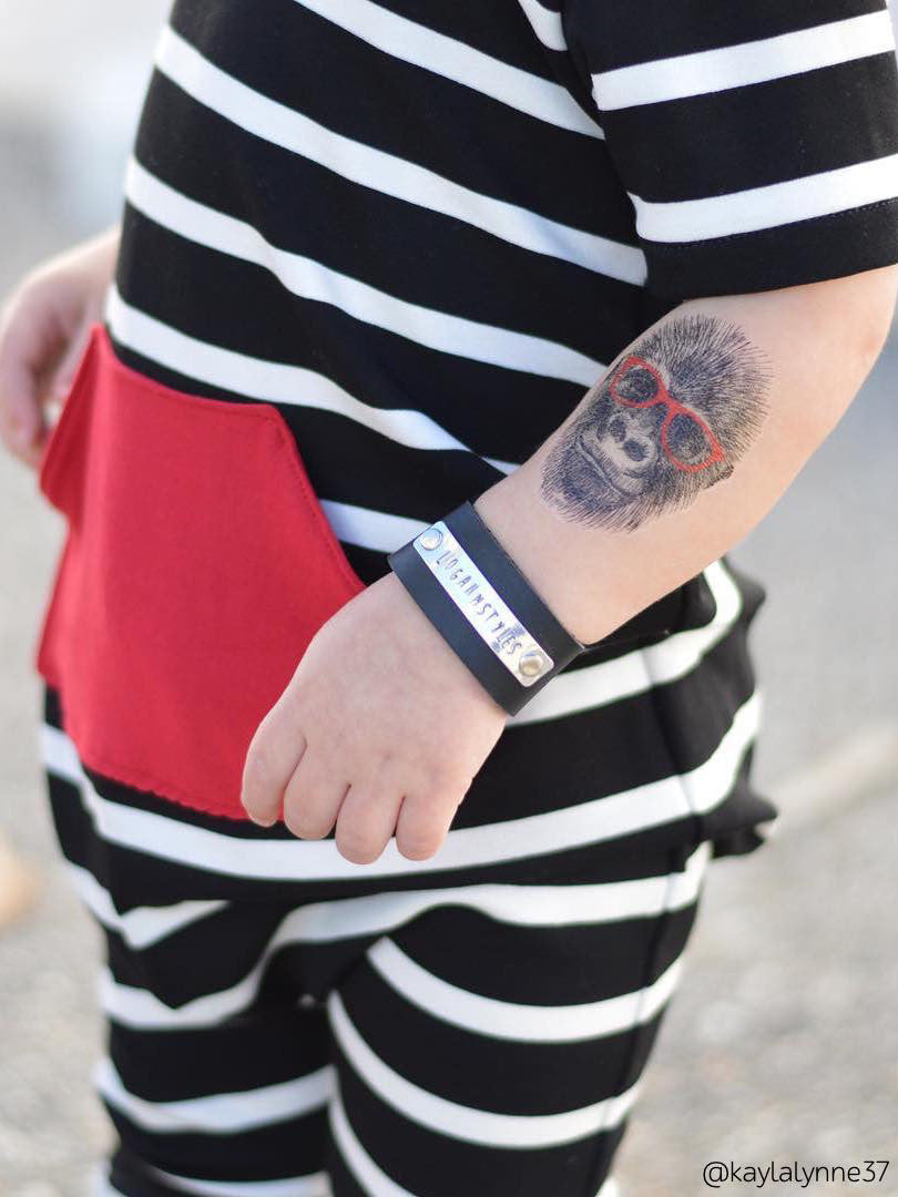 DUCKY STREET kids temporary Tattoo Gorilla designed by Anastasia Lembrik - 9