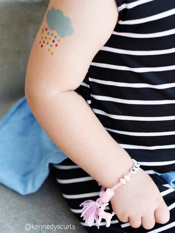 DUCKY STREET kids temporary Tattoo Cloud designed by Pink Pueblo - 7