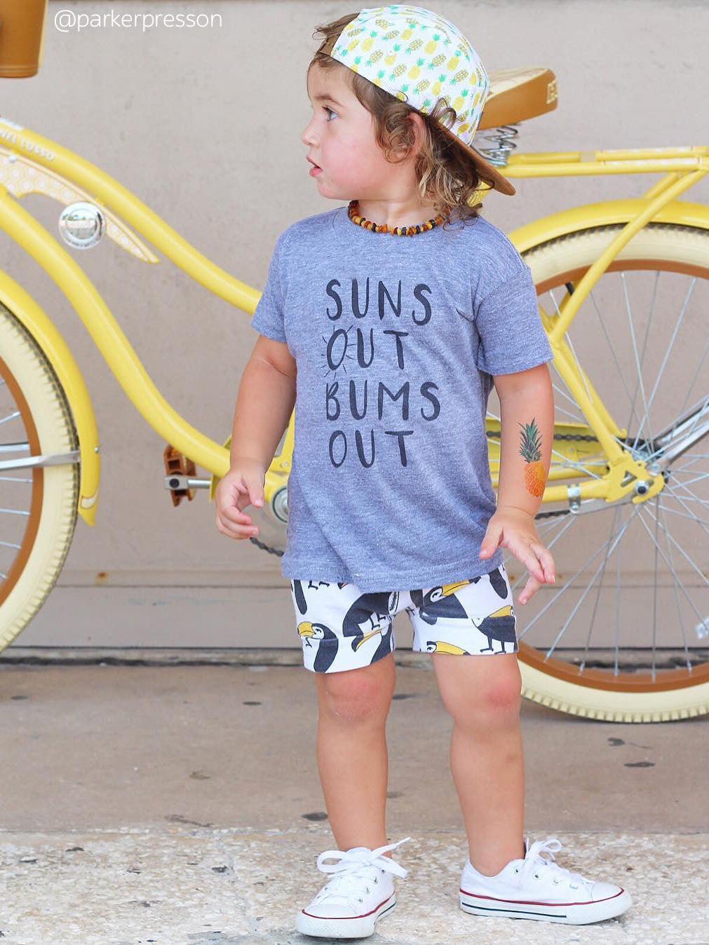 DUCKY STREET kids temporary Tattoo Pineapple designed by duckystreet - 7