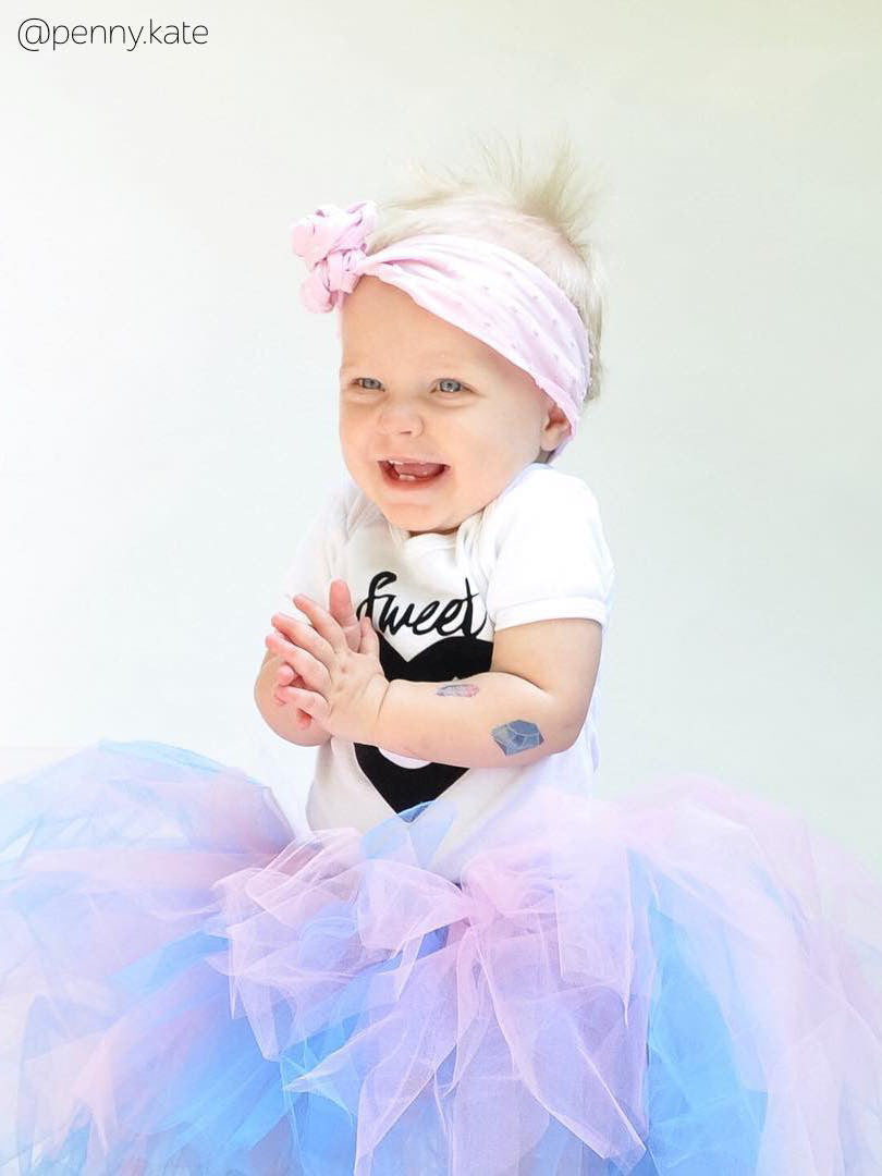 Blue crystal kids temporary tattoo by Ducky street