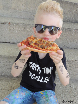 DUCKY STREET kids temporary Tattoo Pizza designed by duckystreet - 7