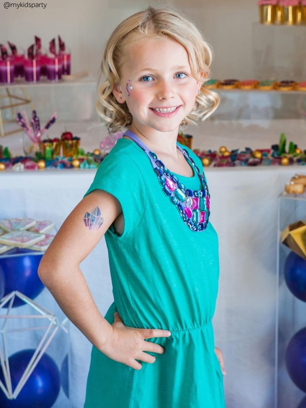 She is a gem kids birthday party tattoo.