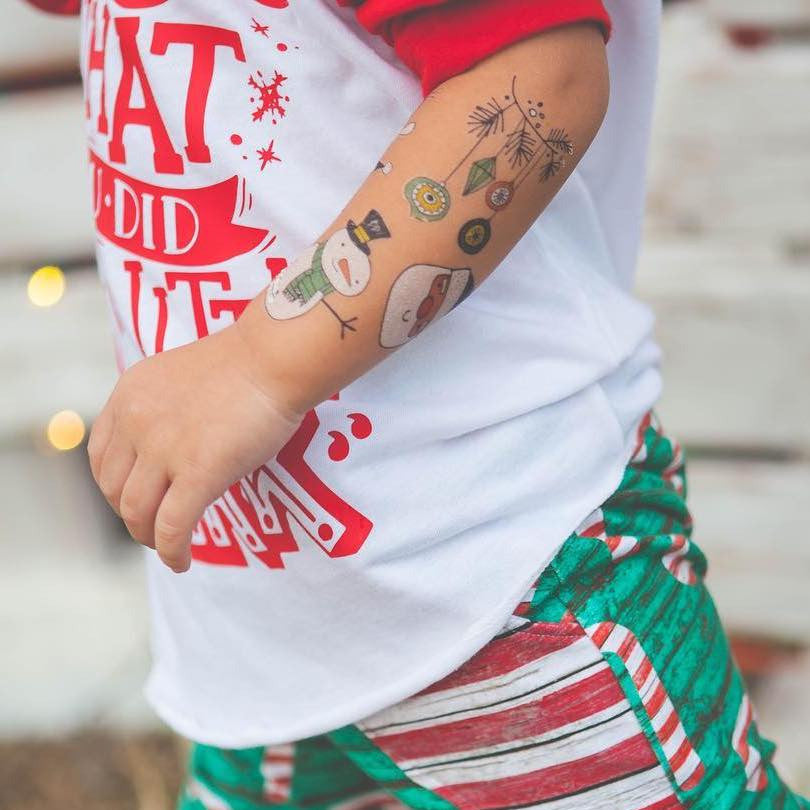 DUCKY STREET kids temporary Tattoo sheet Festive doodles designed by Marina Zlochin - 7