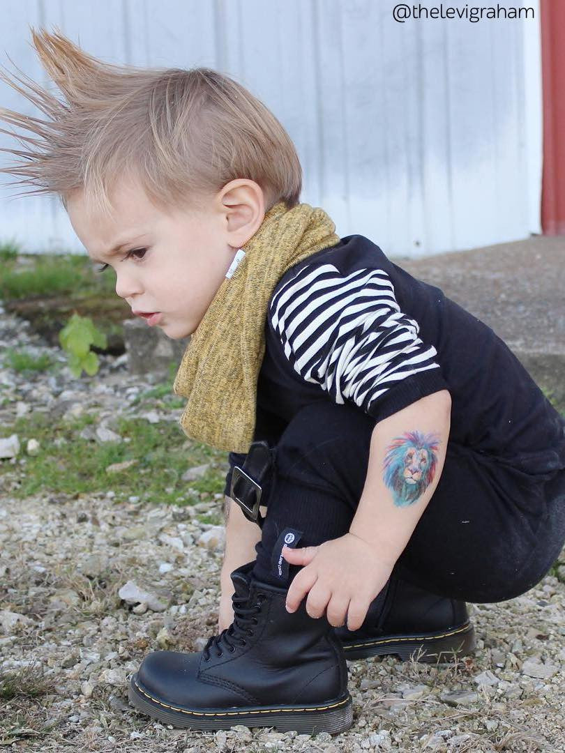 DUCKY STREET kids temporary Tattoo Lion designed by Anastasia Lembrik - 7